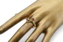 Vintage Stil Ring Rubinrot 14 Karat Gelbgold vrc266y